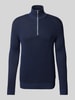 Jack & Jones Premium Strickpullover mit Troyer-Kragen Modell 'RBLALIAM' Blau