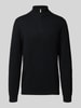 Only & Sons Regular Fit Troyer aus Baumwoll-Viskose-Mix Modell 'LOUI' Black