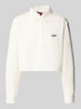 Tommy Jeans Cropped Fit Hemdbluse aus reiner Baumwolle Offwhite