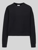Jake*s Casual Sweatshirt mit überschnittenen Ärmeln Black