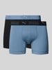 PUMA Boxershort met elastische logoband in een set van 2 stuks IJsblauw