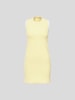 Jacquemus Knielanges Strickkleid mit Cut Out Hellgelb