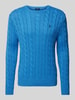 Polo Ralph Lauren Regular Fit Strickpullover aus reiner Baumwolle Modell 'DRIVER' Jeansblau