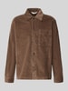 Selected Regular Fit Hemdjacke aus Baumwoll-Mix Modell 'OTTO' Schoko