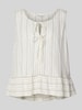 Tom Tailor Denim Regular Fit Blusentop aus Viskose-Leinen-Mix Offwhite