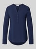 Christian Berg Woman Blusenshirt aus Viskose mit V-Ausschnitt Dunkelblau