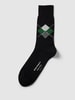 Burlington Socken mit Motiv-Print Modell 'Multi King' Black