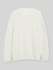 s.Oliver RED LABEL Regular Fit Strickpullover aus reiner Baumwolle mit Rundhalsausschnitt Offwhite