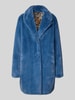 WHITE LABEL Lange jas met imitatiebont Bleu
