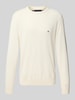 Tommy Hilfiger Strickpullover mit gerippten Abschlüssen Ecru