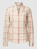 Christian Berg Woman Blouse met opstaande kraag Lichtbruin