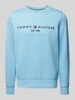 Tommy Hilfiger Sweatshirt met labelstitching Lichtblauw
