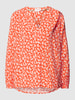 Tom Tailor Blouse van pure viscose met all-over motief Rood