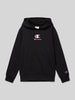 CHAMPION Hoodie mit Label-Stitching Modell 'Rochester' Black