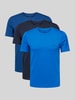 BOSS T-Shirt mit Label-Stitching im 3er-Pack Blau