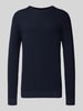 Jack & Jones Strickpullover mit Rundhalsausschnitt Modell 'OTTO' Marine