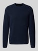 Jack & Jones Premium Gebreide pullover met ribboorden, model 'BLASIMON' Marineblauw