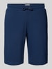 Blend Regular Fit Sweatshorts mit Strukturmuster Modell 'CASPER' Marine
