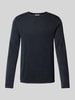 Jack & Jones Strickpullover mit Rundhalsausschnitt Modell 'ELEO' Marine