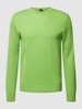 Paul & Shark Gebreide pullover met labelpatch Neongroen