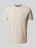 BOSS Green T-shirt met labelprint Beige