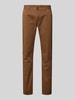 PME Legend Chinosy o kroju tapered fit ze szlufkami na pasek model ‘American classic’ Camel