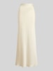Lauren Ralph Lauren Ausgestellter Maxi-Rock aus Satin Ecru