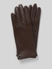 Roeckl handschoenen van nappaleer met fleecevoering Middenbruin