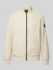 BOSS Orange Regular Fit Sweatjacke aus reiner Baumwolle Modell 'LISIMBA' Beige