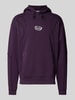 REVIEW Oversized Hoodie aus Baumwoll-Mix Modell 'STREET RUNNER' Aubergine