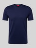 HUGO Slim fit T-shirt van puur katoen, model 'DIMERSTEE' Marineblauw