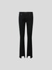 Frame Slim Fit Jeans mit Fransen Schwarz