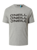 ONeill T-shirt van katoen, model 'Triple Stack'  Middengrijs gemêleerd