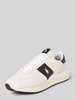 Polo Ralph Lauren Sneaker aus Leder-Mix mit Logo-Stitching Modell 'Train' Weiss