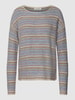 Christian Berg Woman Gebreide pullover met streepmotief Rietgroen