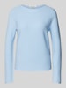 Marc O'Polo Regular Fit Strickpullover aus reiner Baumwolle mit Rollkante Hellblau