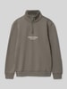 Only & Sons Regular fit sweatshirt van katoenmix, model 'CURATED' Rietgroen