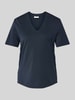 FREE/QUENT T-shirt met V-hals Donkerblauw