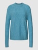 Christian Berg Woman Gebreide pullover met structuurmotief Hemelblauw
