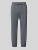 JACK & JONES straight fit sweatpants van katoenmix model 'Kane' Lichtgrijs