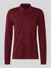 Christian Berg Men Regular fit poloshirt in design met lange mouwen Bordeaux