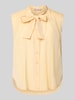 Christian Berg Woman Selection Blusentop mit Schluppe und Knopfleiste Hellgelb