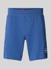 HUGO Shorts mit Label-Print und elastischem Bund Modell 'Laze' Bleu