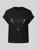 Guess T-Shirt mit Label-Detail BLACK