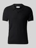 s.Oliver RED LABEL Regular Fit Poloshirt mit Flammgarnstruktur Black