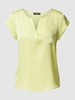 Repeat Blouseshirt met V-hals Neongeel