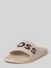 BOSS Slides mit Label-Print Modell 'Aryeh' Beige