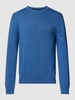 Christian Berg Men Gebreide pullover met ronde hals Jeans gemêleerd
