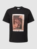 CK Calvin Klein T-shirt met labelprint, model 'PHOTO' Zwart