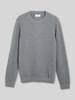 s.Oliver RED LABEL Pullover mit Strukturstrickoptik aus reiner Baumwolle Mittelgrau